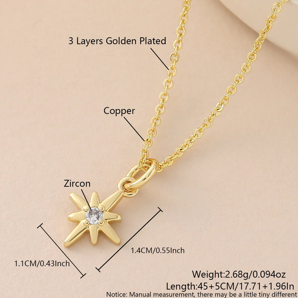 Colar simples estrela de david hexagrama pingente colares zircão cúbico ouro/prata