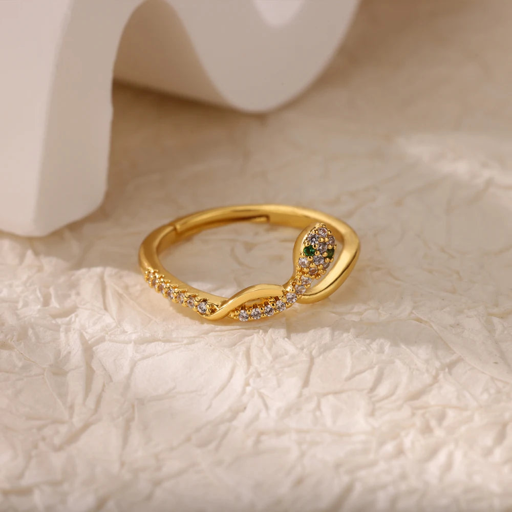 Anéis zircônia de aço inoxidável para mulheres luxo ajustavel