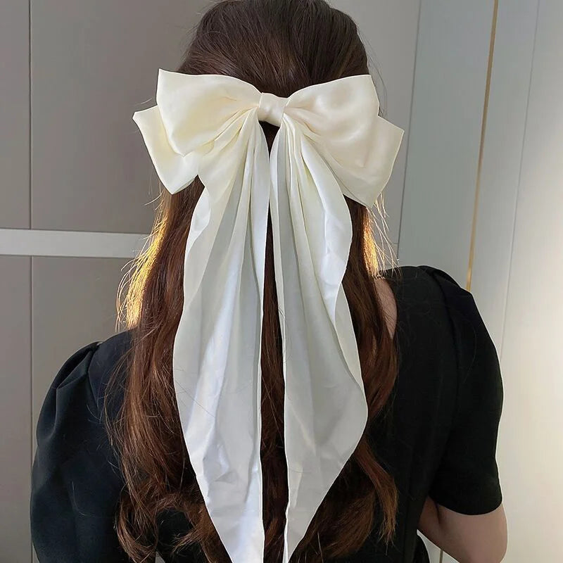 Monocromático Clip de cabelo , Grande Bowknot Presilhas