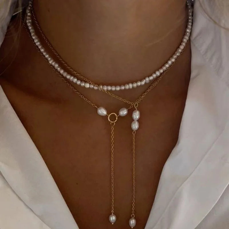 Elegante jóias concha coração pingente colar