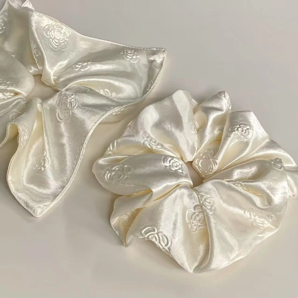Xuxa de cabelo de cetim scrunchie lenço