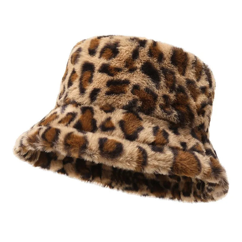 Chapéu Bucket Estiloso com Estampa de Leopardo feminino