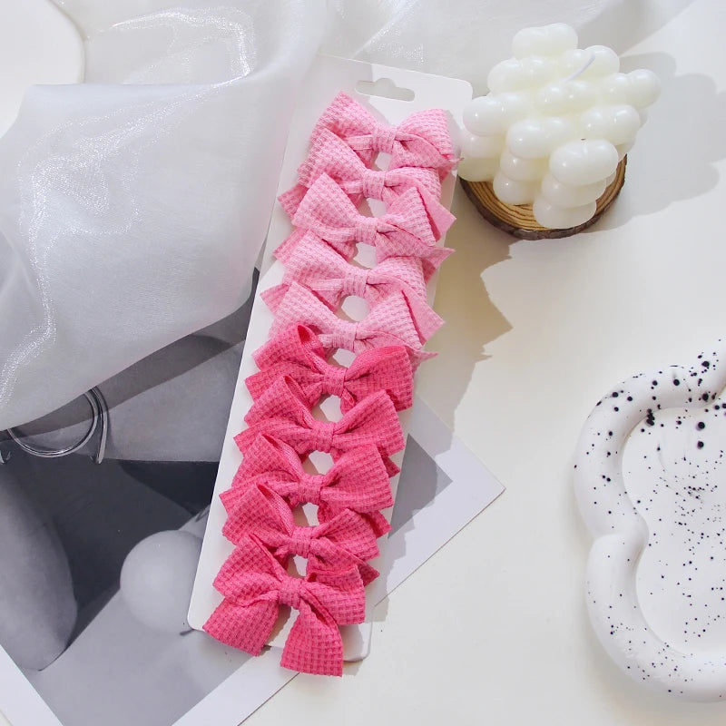 6/10 pçs/set nova fita  bowknot grampos de cabelo para crianças
