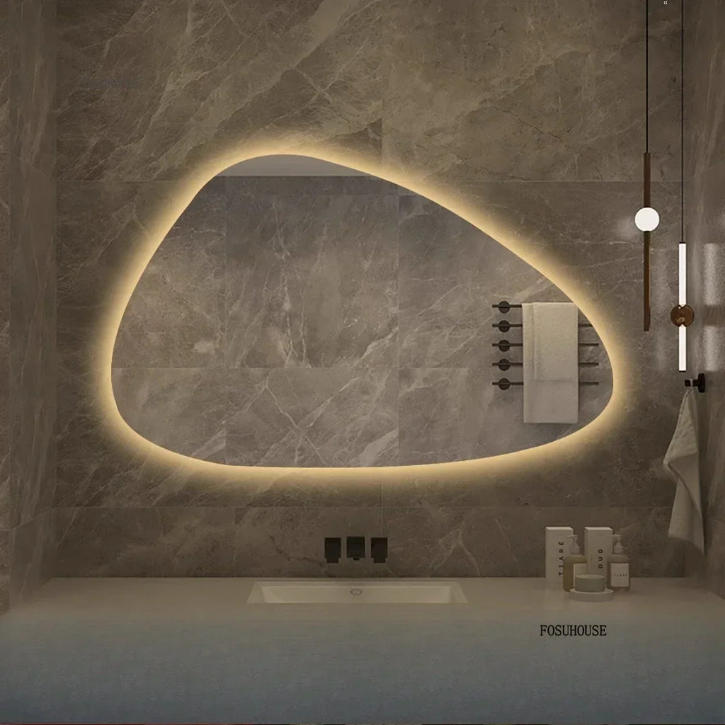 espelhos de  decoração irregular inteligente led luminoso
