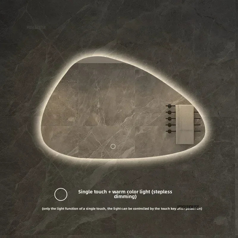 espelhos de  decoração irregular inteligente led luminoso