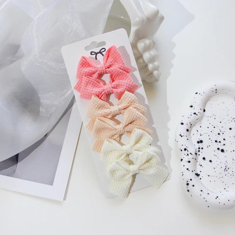 6/10 pçs/set nova fita  bowknot grampos de cabelo para crianças