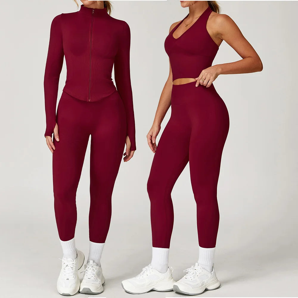 2/3/4 pçs conjunto de yoga roupas de ginásio roupas esportivas sem costura leggings