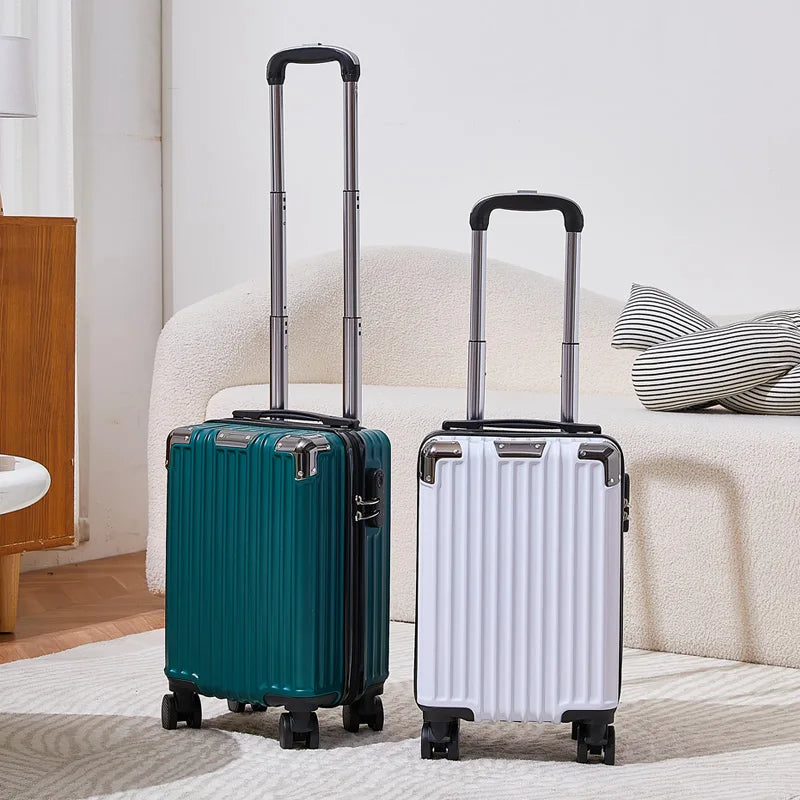 Moda 16 polegadas mala 2025 novo estilo pequeno leve maleta de transporte trole