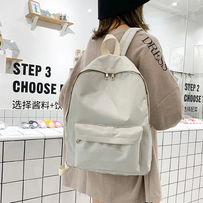 Mochila estudantil de grande capacidade para homens e mulheres