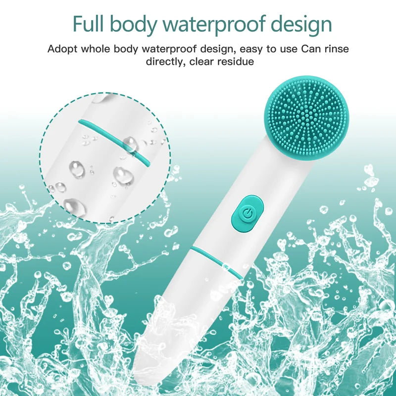 Escova de Limpeza Facial Elétrica Multifuncional, Exfoliador de Pele