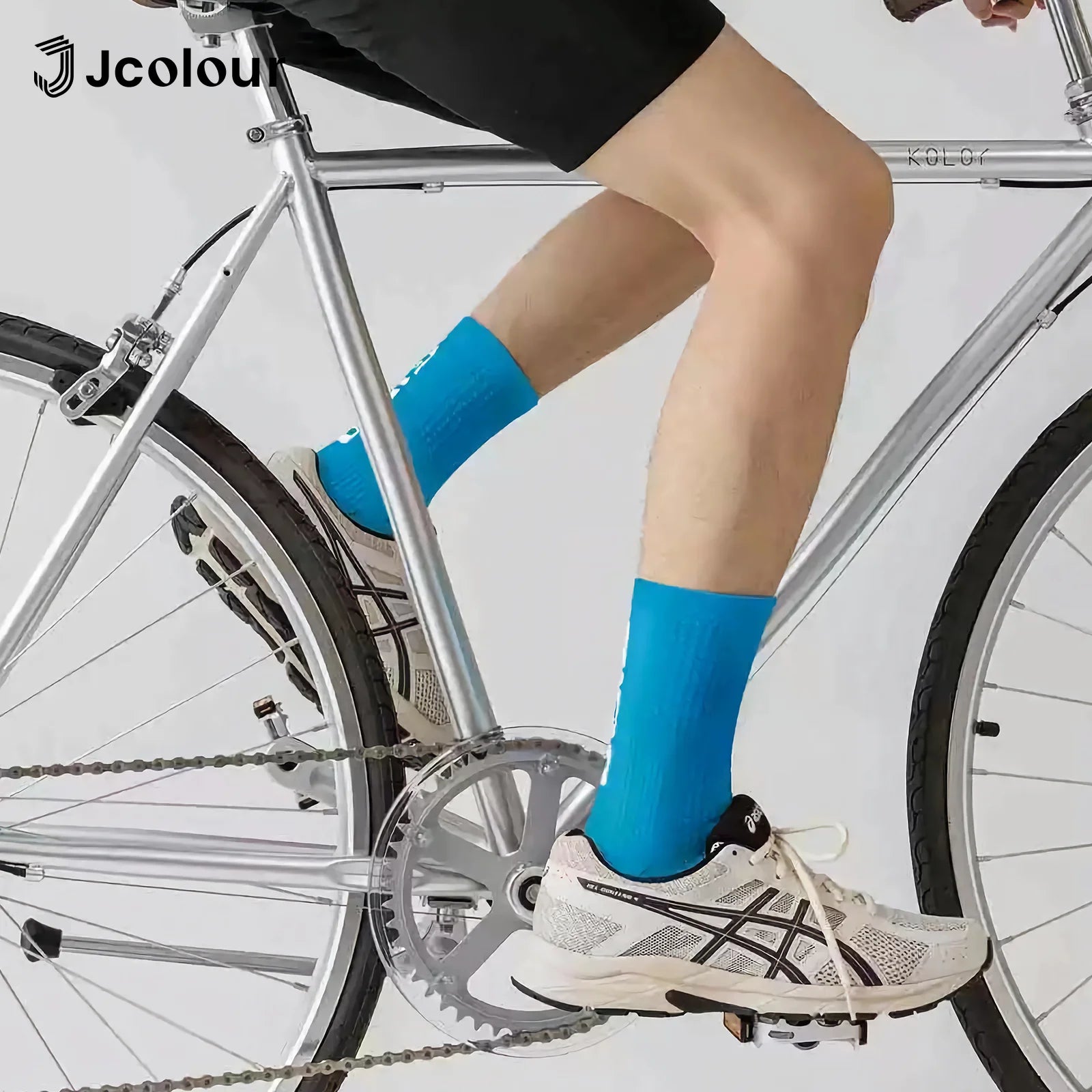 3 Pares Meias de ciclismo respiráveis Meia de yoga antiderrapante