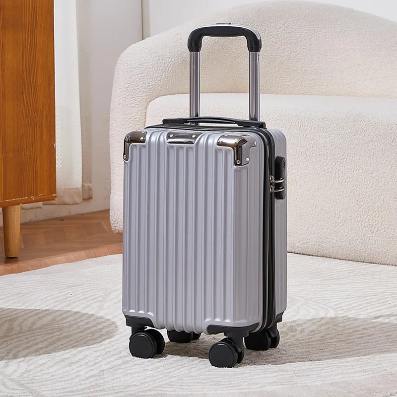 Moda 16 polegadas mala 2025 novo estilo pequeno leve maleta de transporte trole